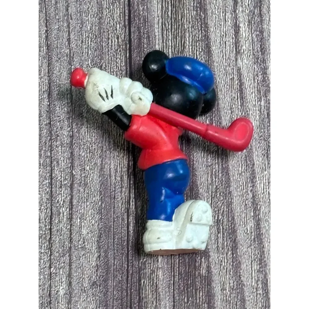 Disney Mickey Mouse Golfing Bullyland Pvc Figure West Germany Vintage Club Hat